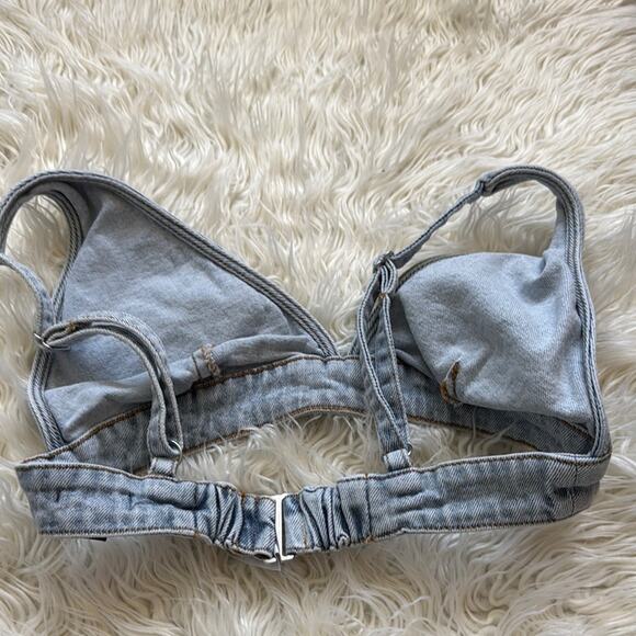 Wild Fable Light Blue Denim Bralette Top - Picture 7 of 7